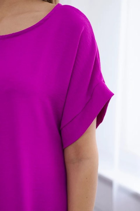 Sukienka z kieszeniami ciemno fioletowa